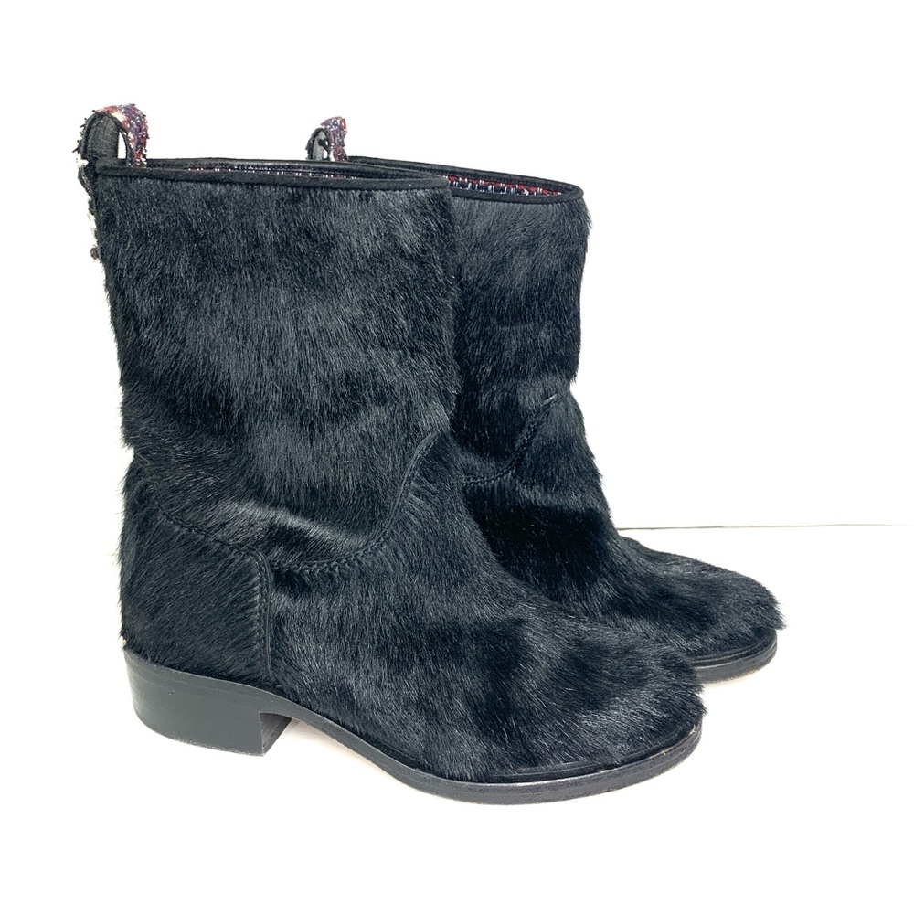Chanel Pony Hair Fur Calfskin Boots